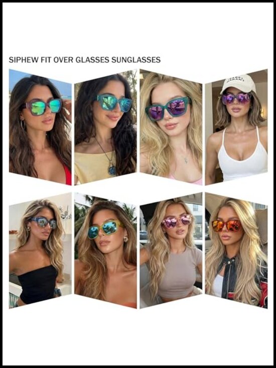 Fit Over Glasses Polarized Sunglasses Oversized Square UV400 Lightweight main image 5